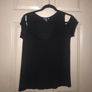 Black Top With Open Shoulders